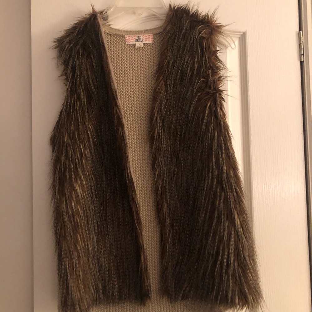 Faux fur vest